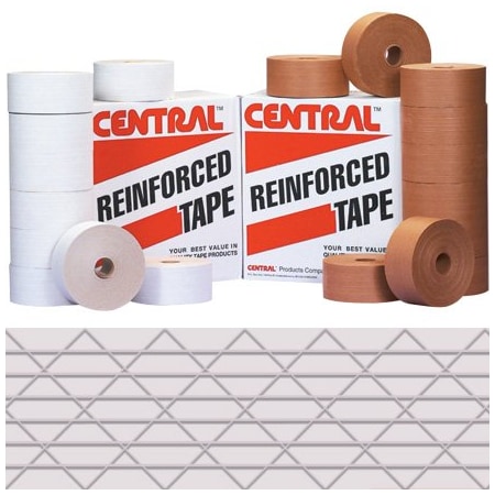 Central 3'' x 450' White Central 250 Reinforced Tape, 10PK T907250W